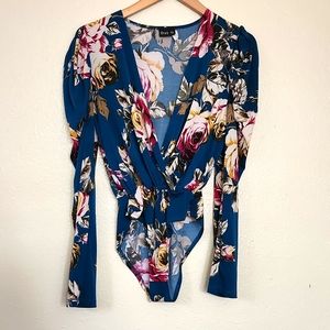 Floral print bodysuit